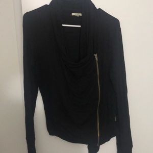 Black zip up sweater